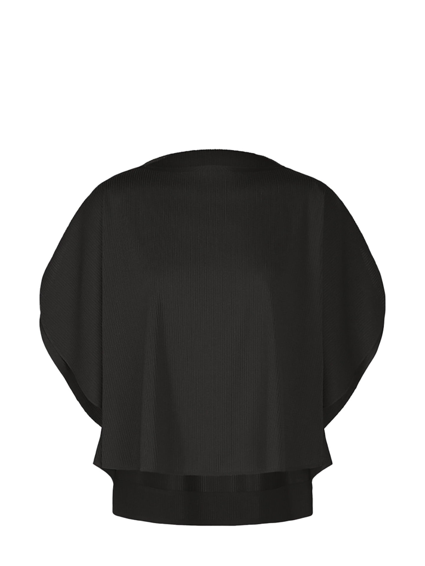 A-poc slice pleated oversized top, black
