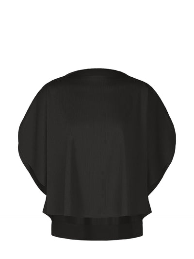 A-poc slice pleated oversized top, black