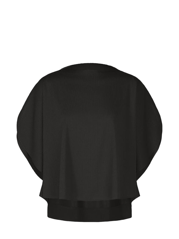A-poc slice pleated oversized top, black