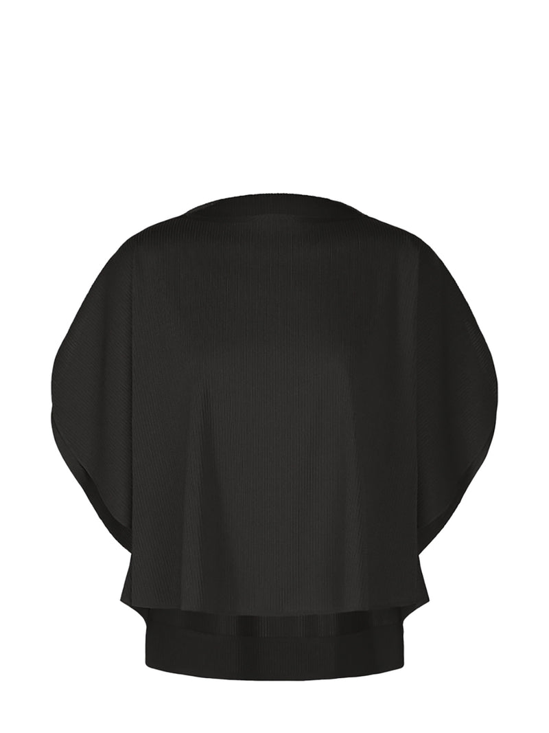 A-poc slice pleated oversized top, black