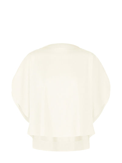 A-poc slice pleated oversized top, white