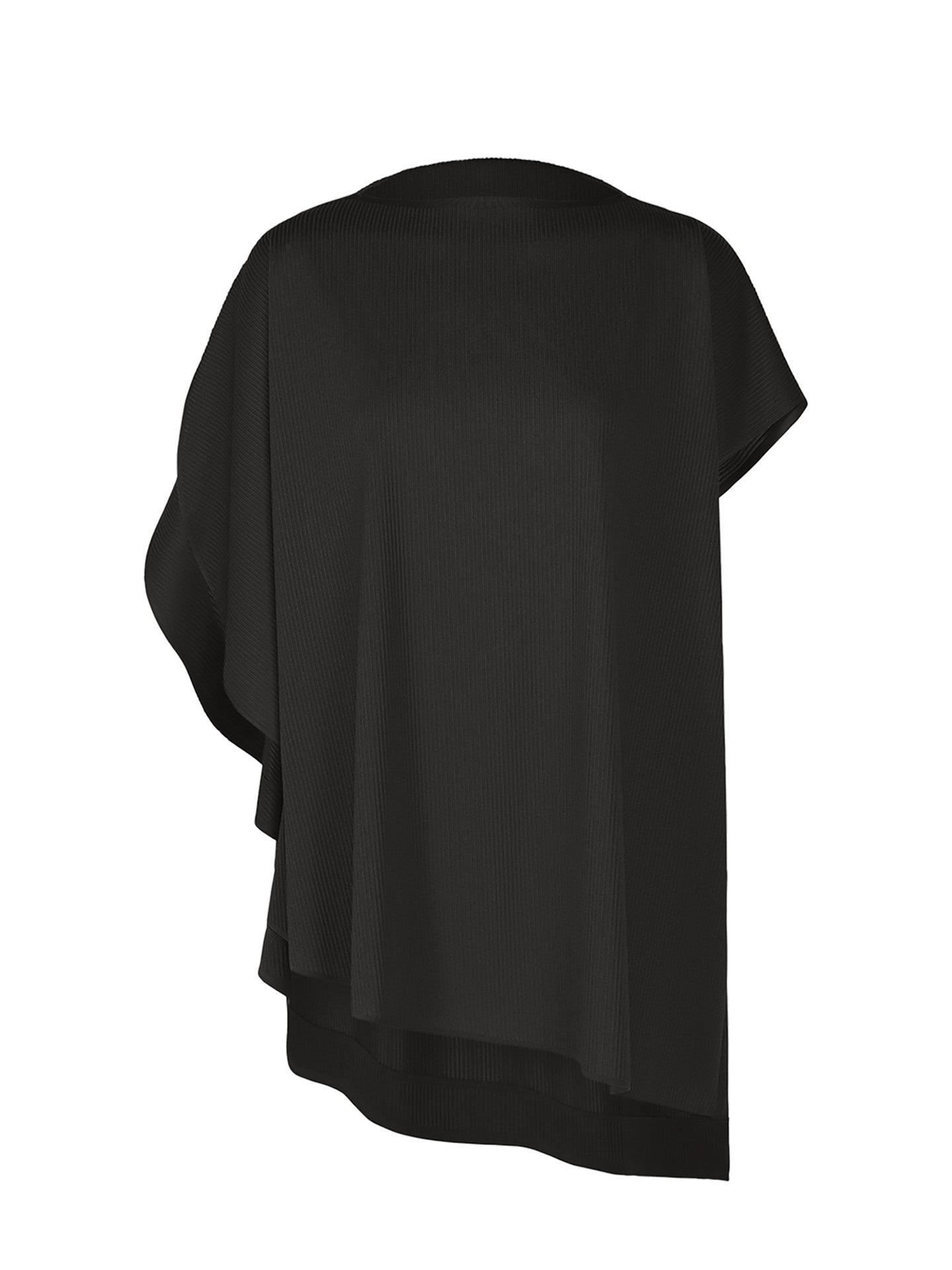 A-poc slice pleated asymmetric tunic, black