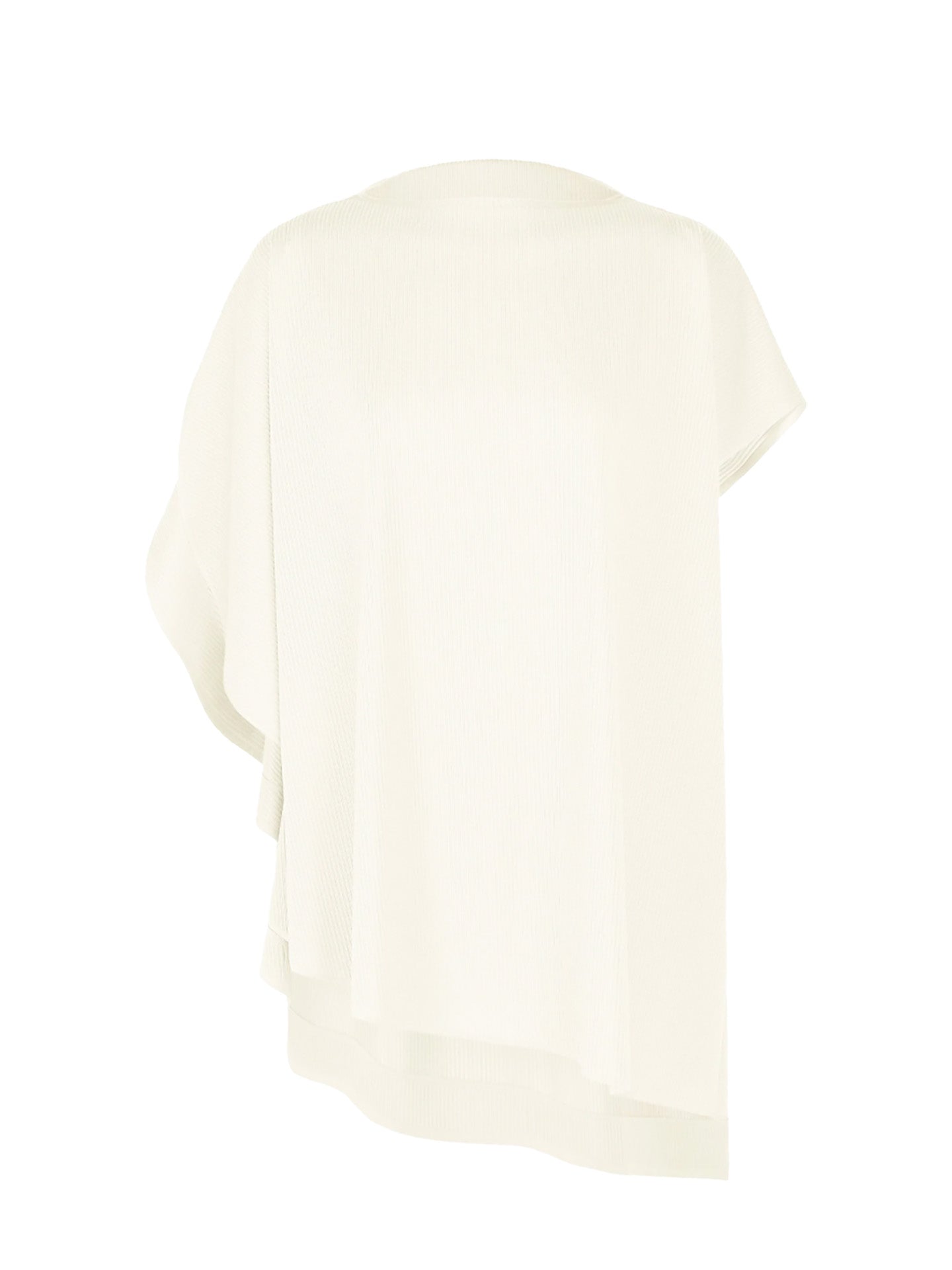 A-poc slice pleated asymmetric tunic, white