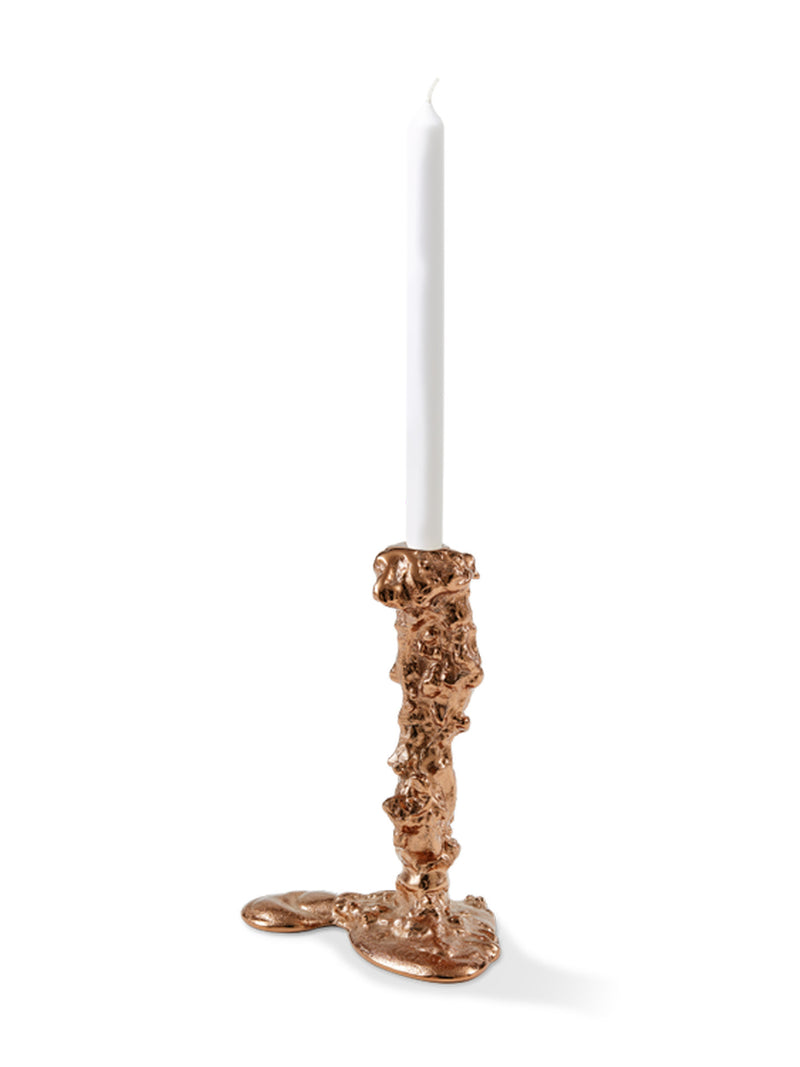 Drip candle holder L, rose gold