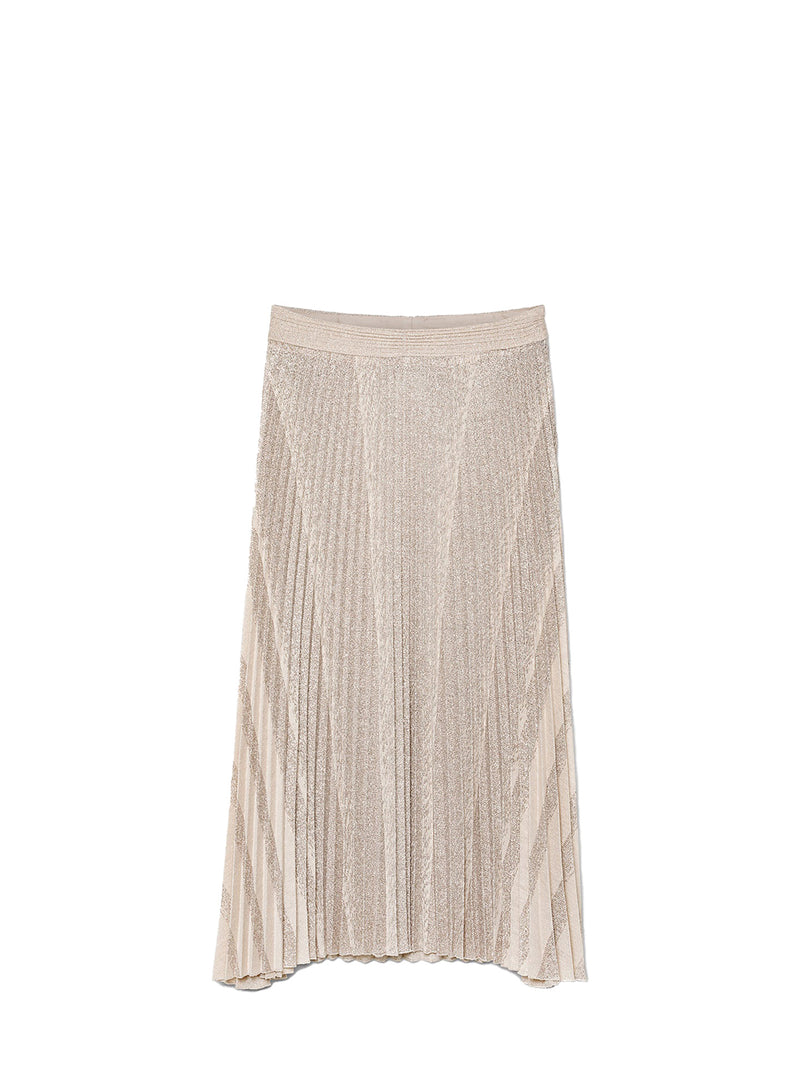 Rising sun soleil plisse' skirt, light pink
