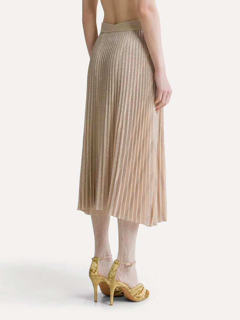 Rising sun soleil plisse' skirt, light pink