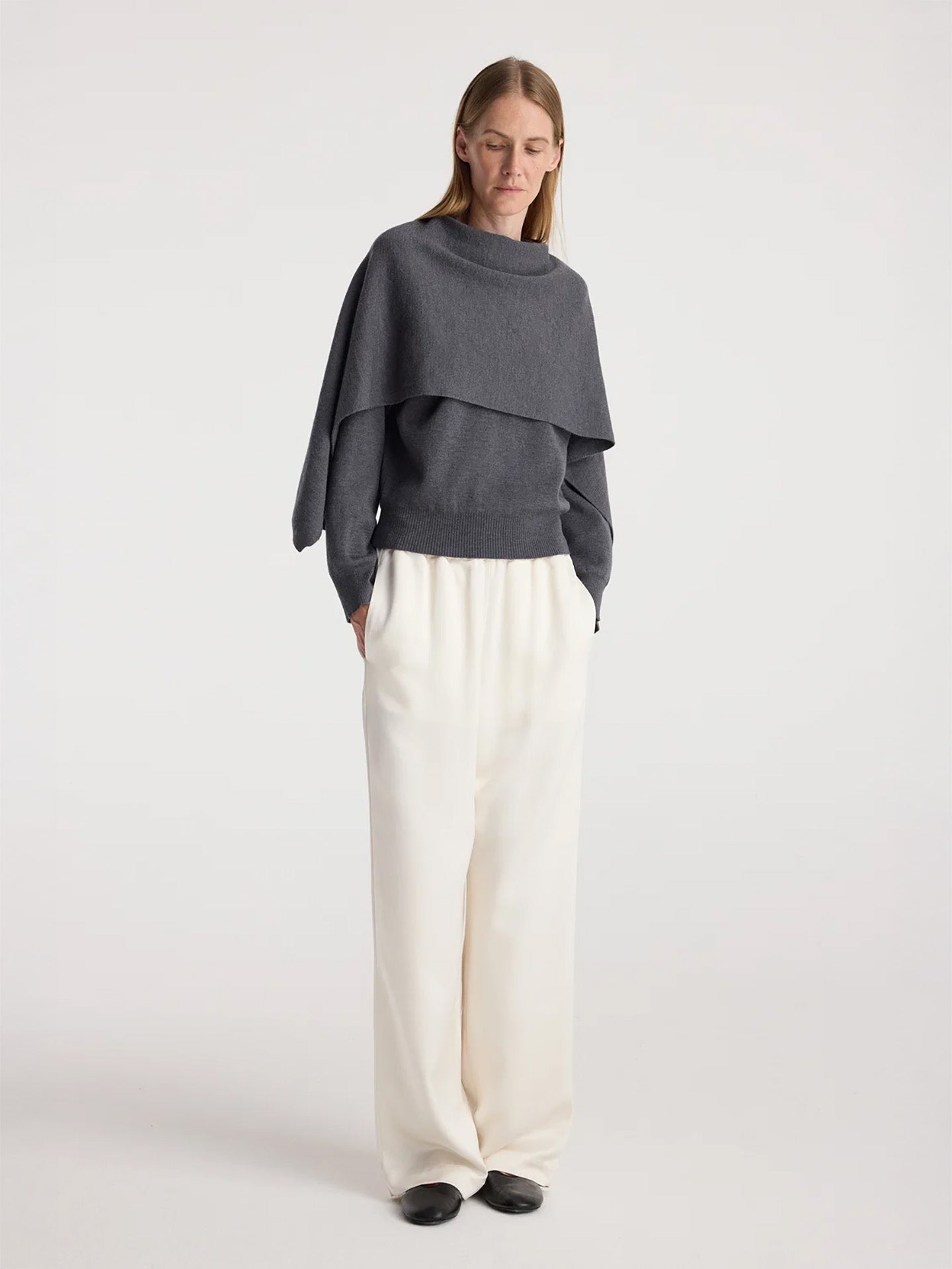 Cape jumper, dark grey melange