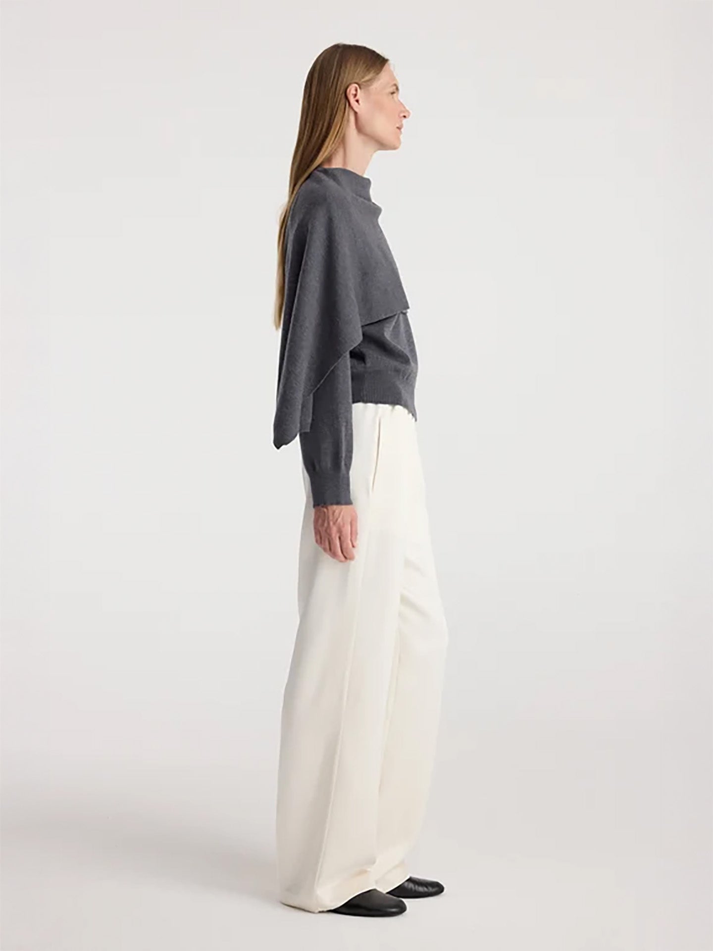 Cape jumper, dark grey melange