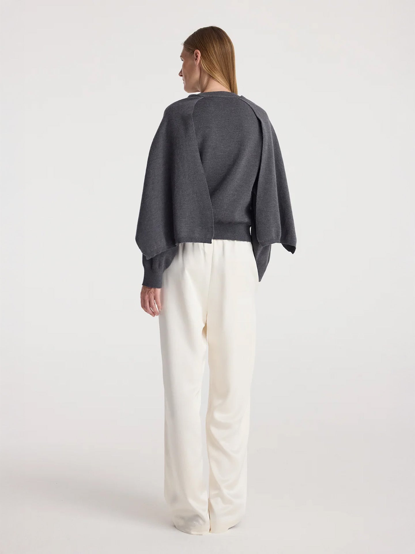 Cape jumper, dark grey melange
