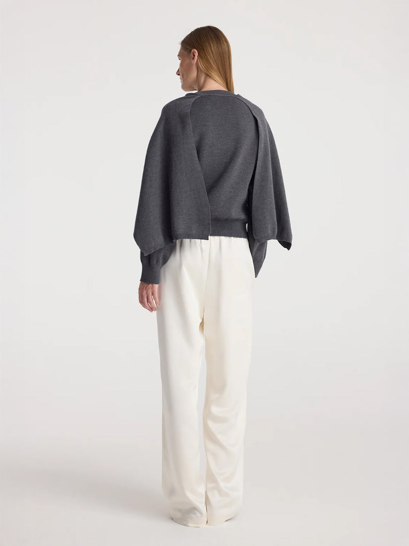 Cape jumper, dark grey melange