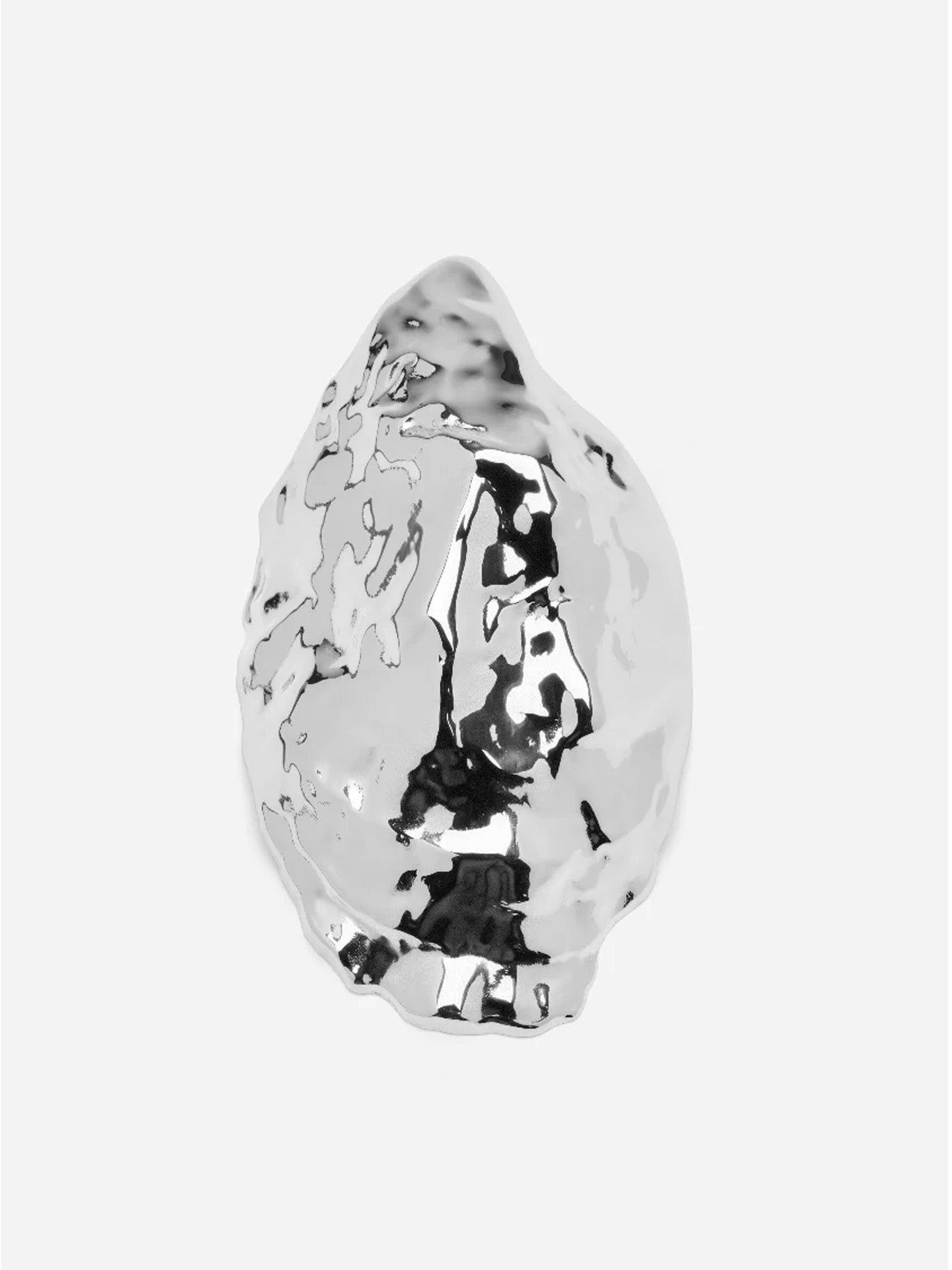 Oyster shell opener, silver plated