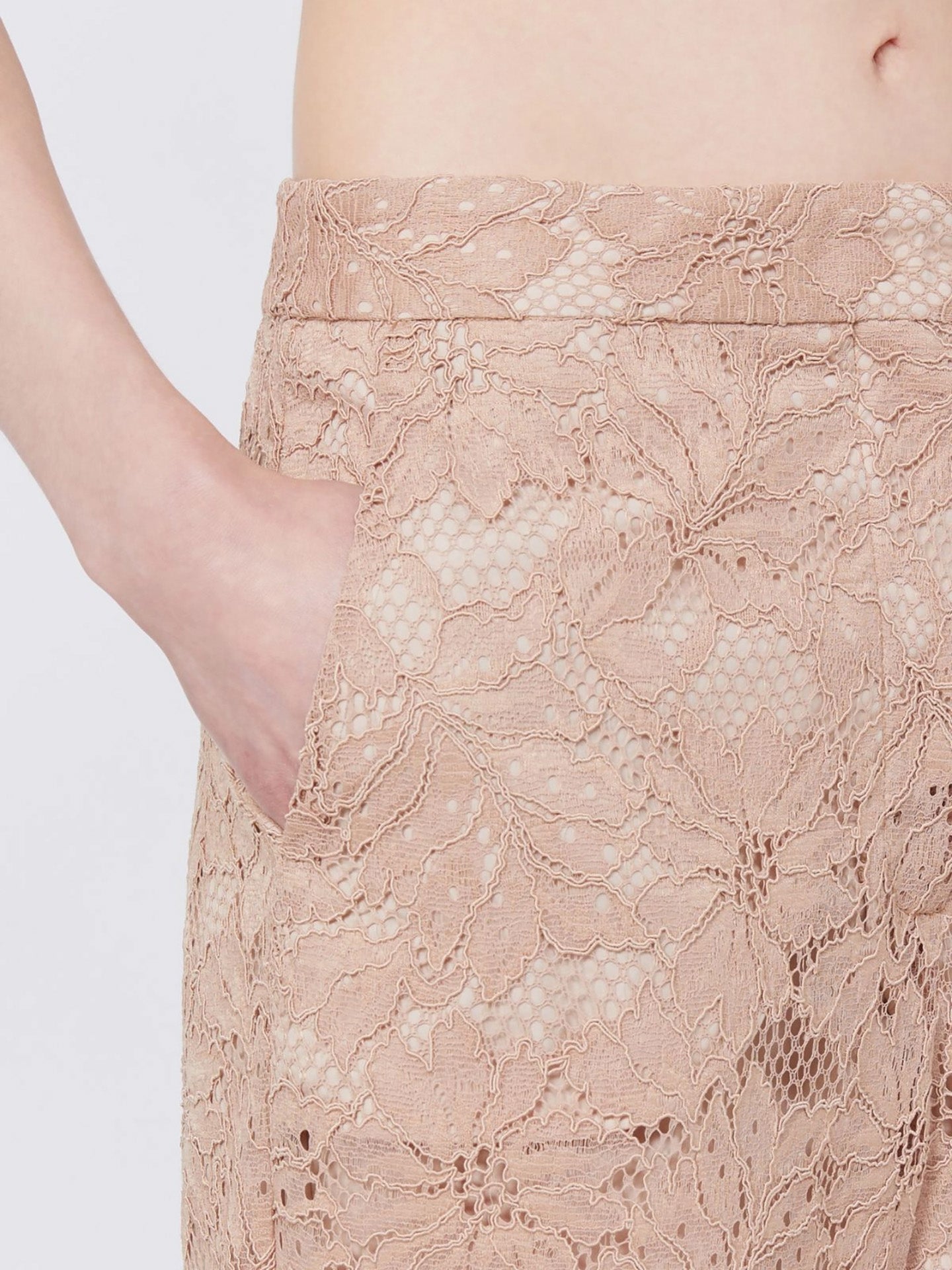 Lace trousers, nude