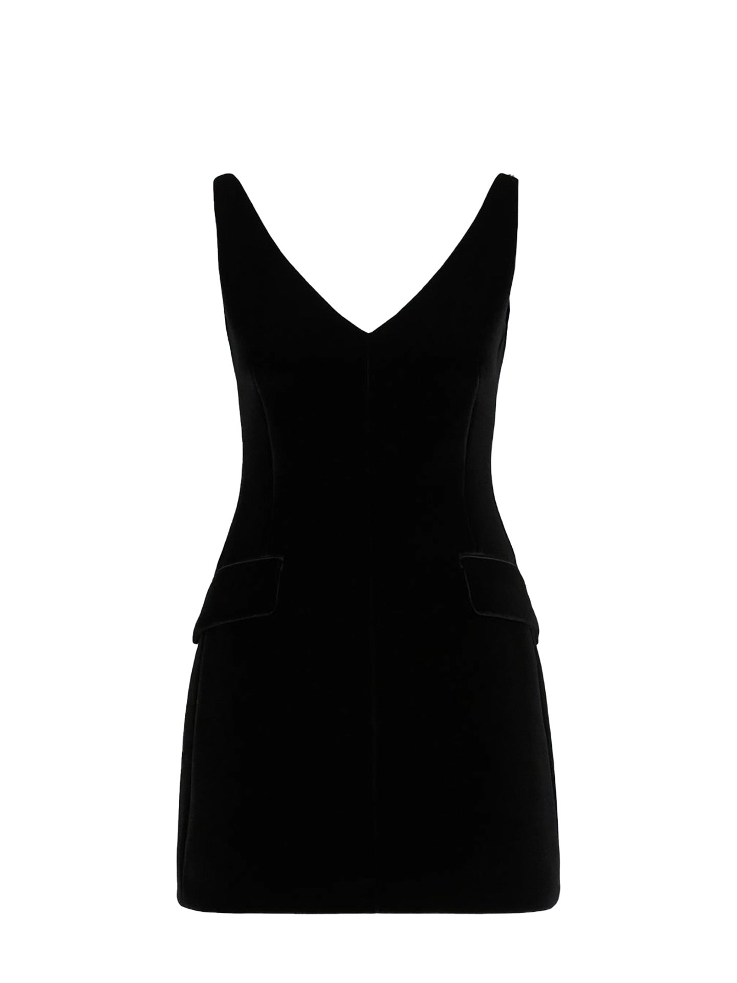 Tefrite08 sleeveless velvet mini dress, black