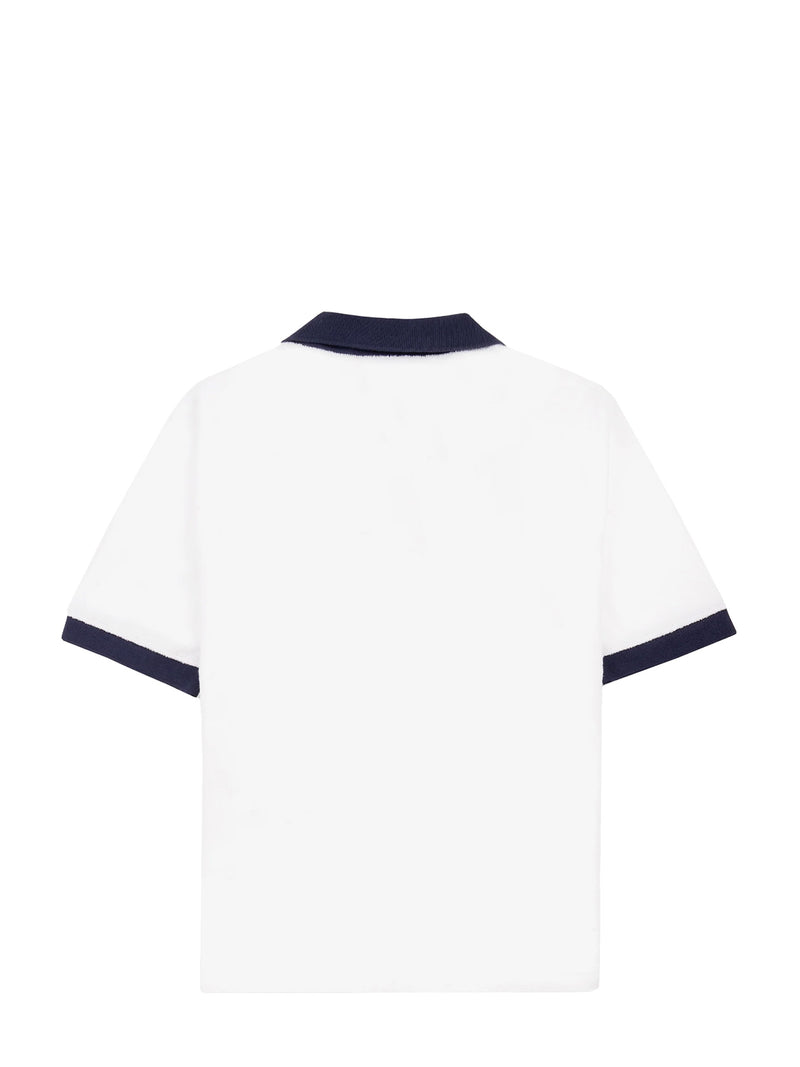 Signature Logo Terry Polo, White
