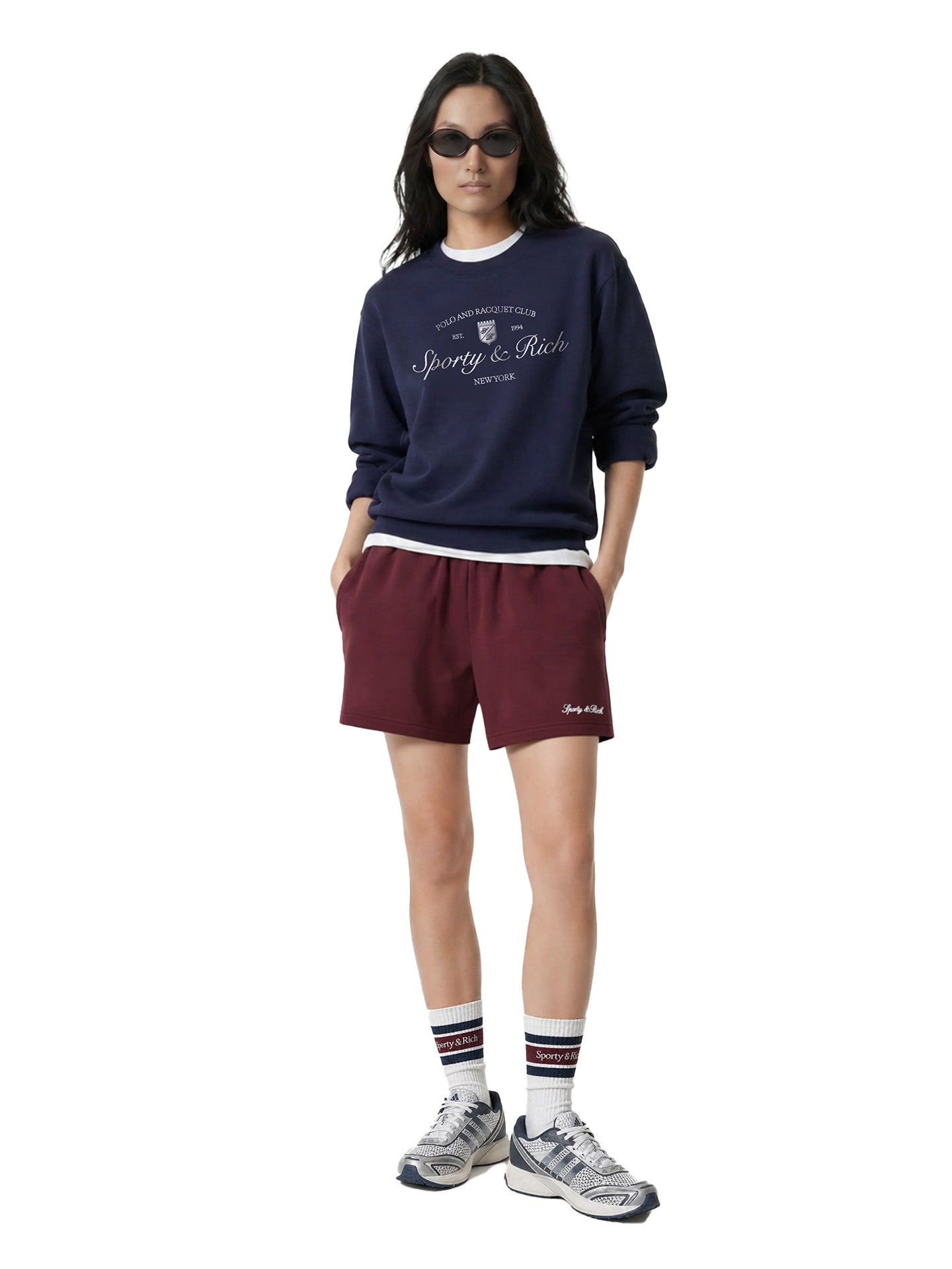 Syracuse Embroidered Crewneck, Dark navy