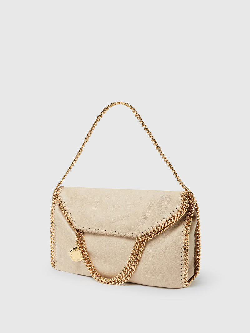 Falabella 3-chain bag w/gold chain, butter cream