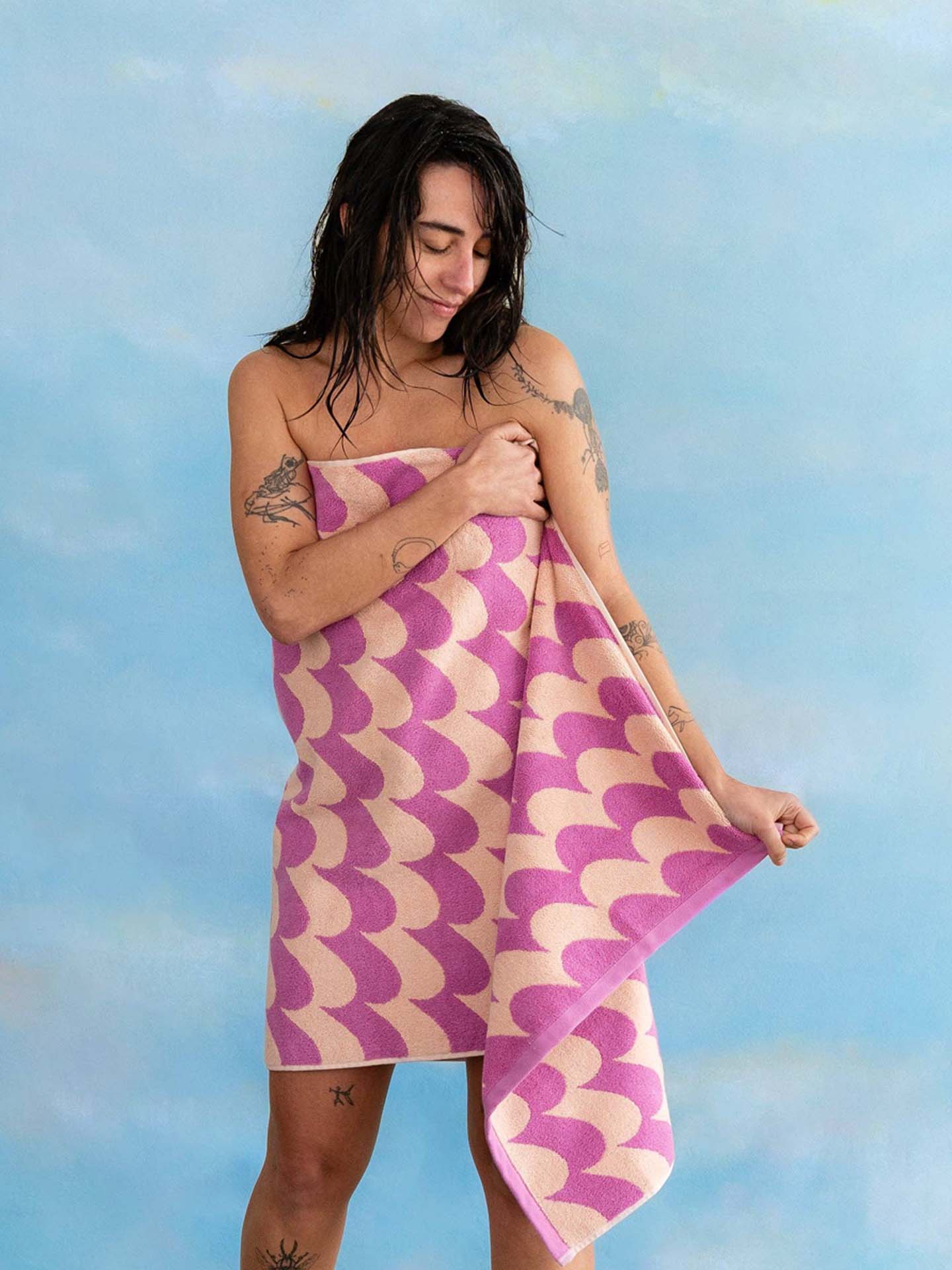 Brisa bath towel, pink