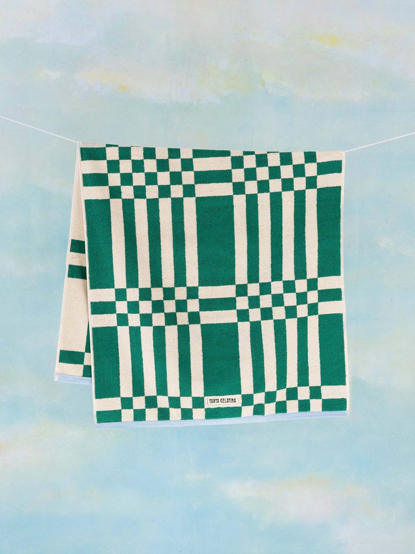 Marina bath towel, green