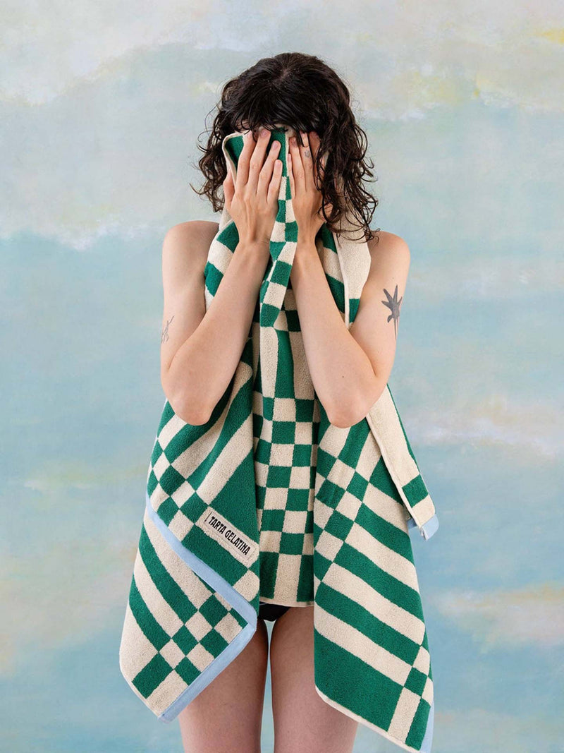 Marina bath towel, green