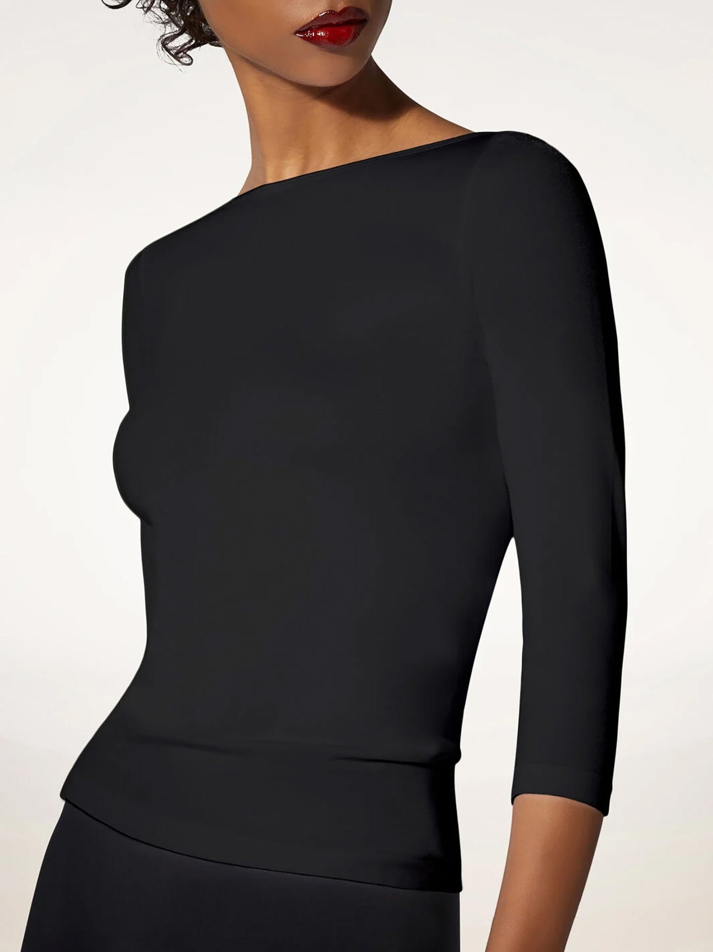 Cordoba long sleeve top, black