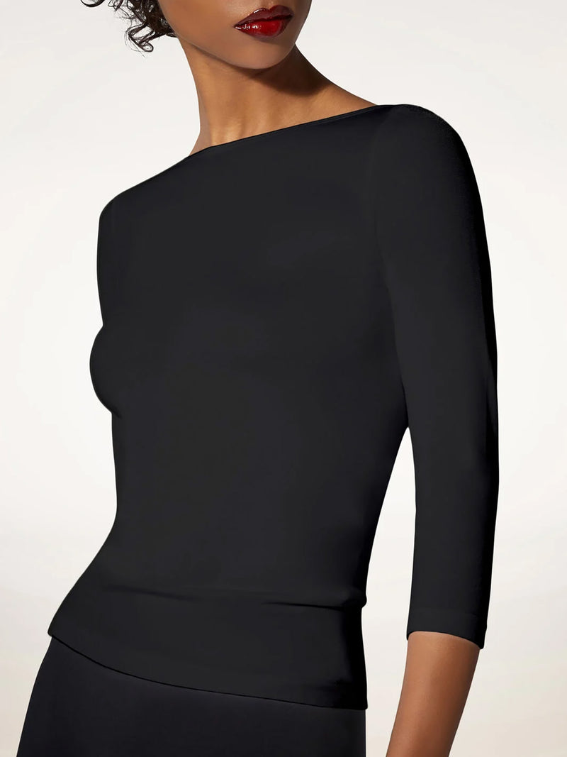 Cordoba long sleeve top, black