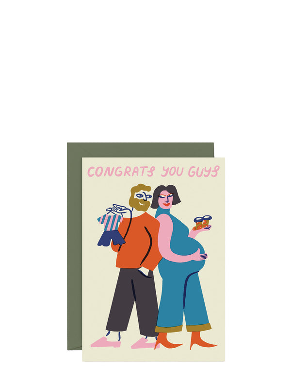 Congrats you guys, new baby card