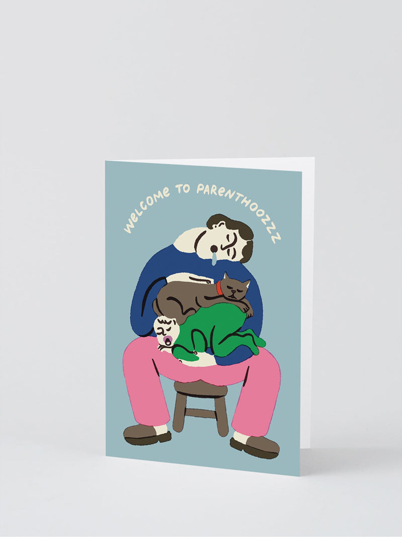 Welcome to parenthoozzz, new baby card