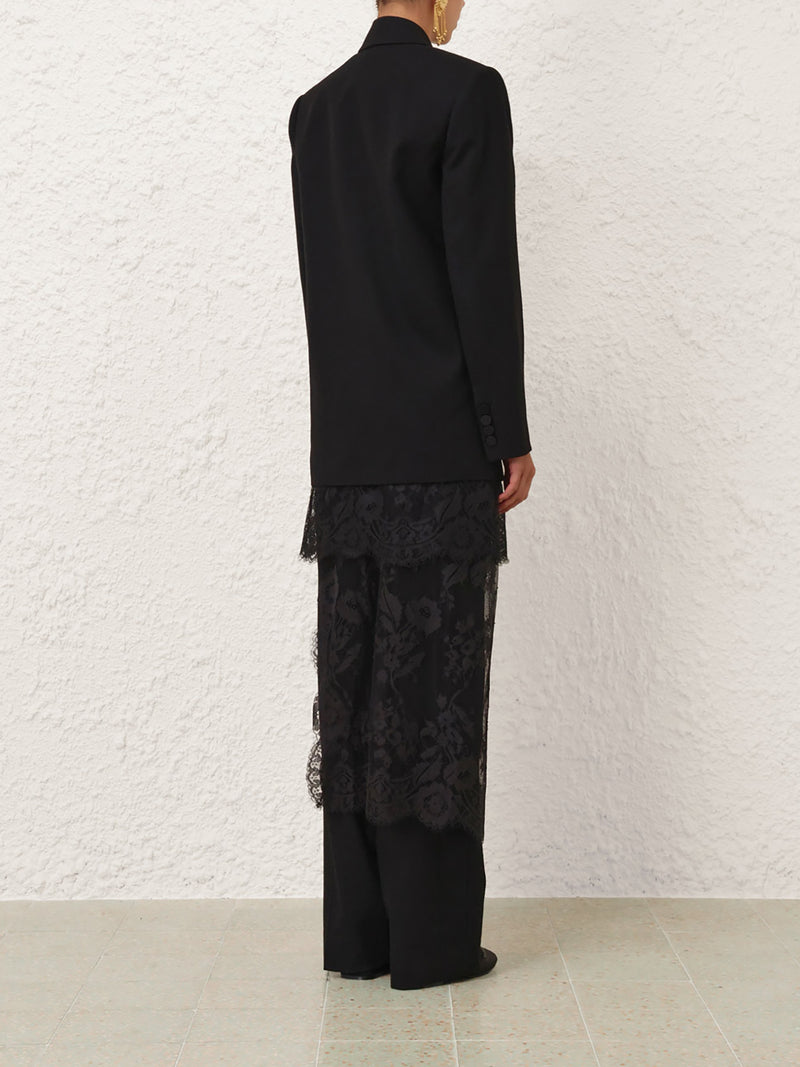 Valiant lace blazer, black