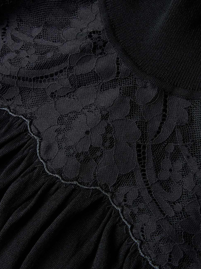 Valiant lace blouse, black