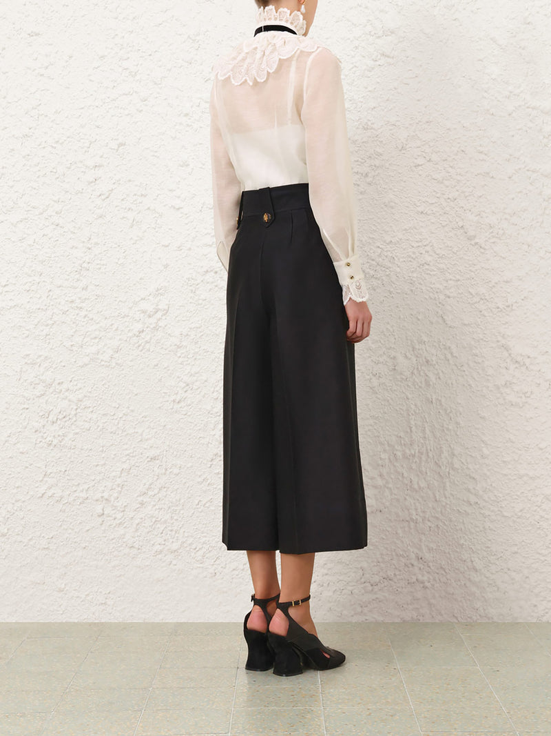 Valiant tuxedo blouse, ivory