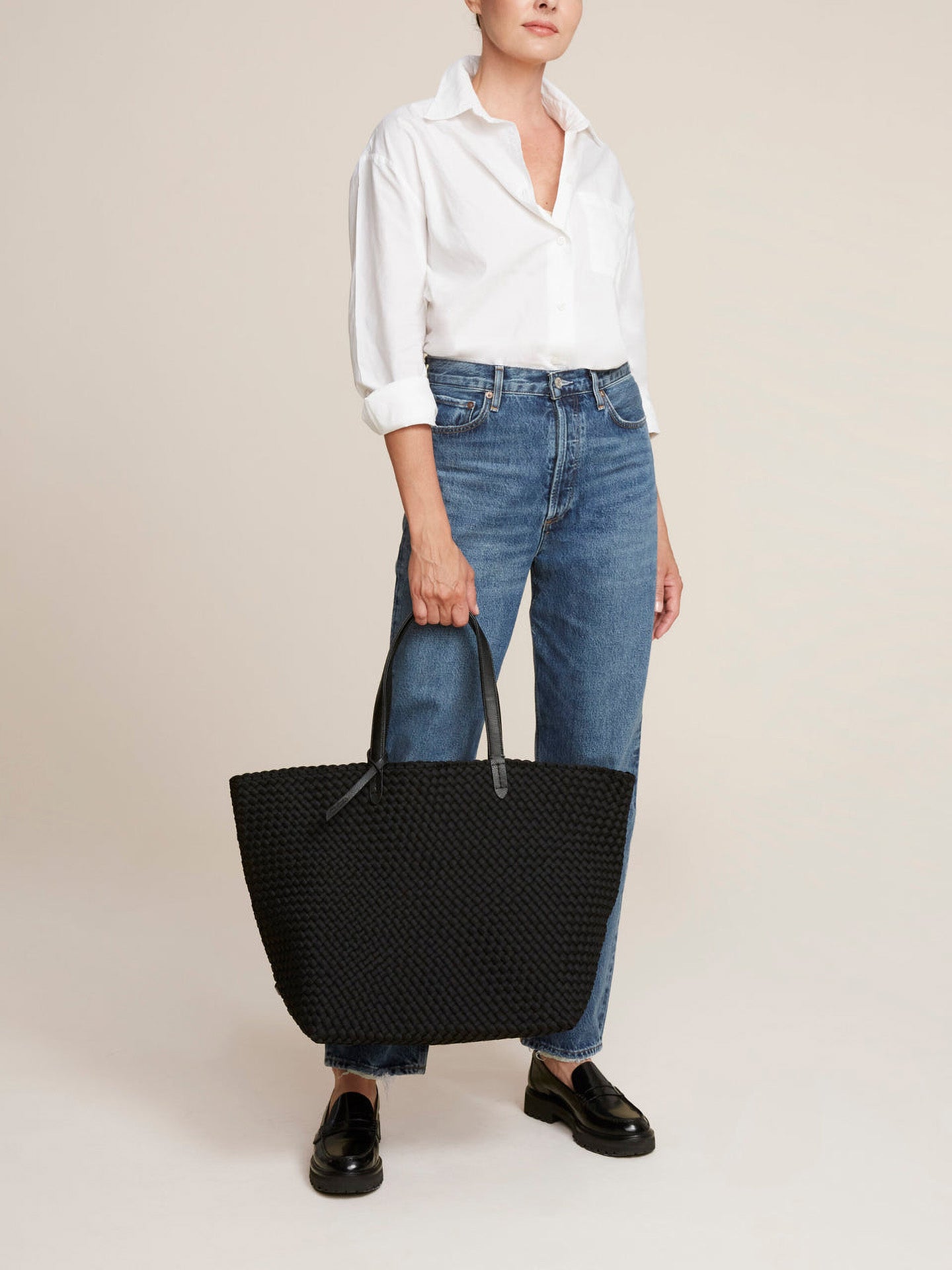 Jet Setter large tote bag, onyx black