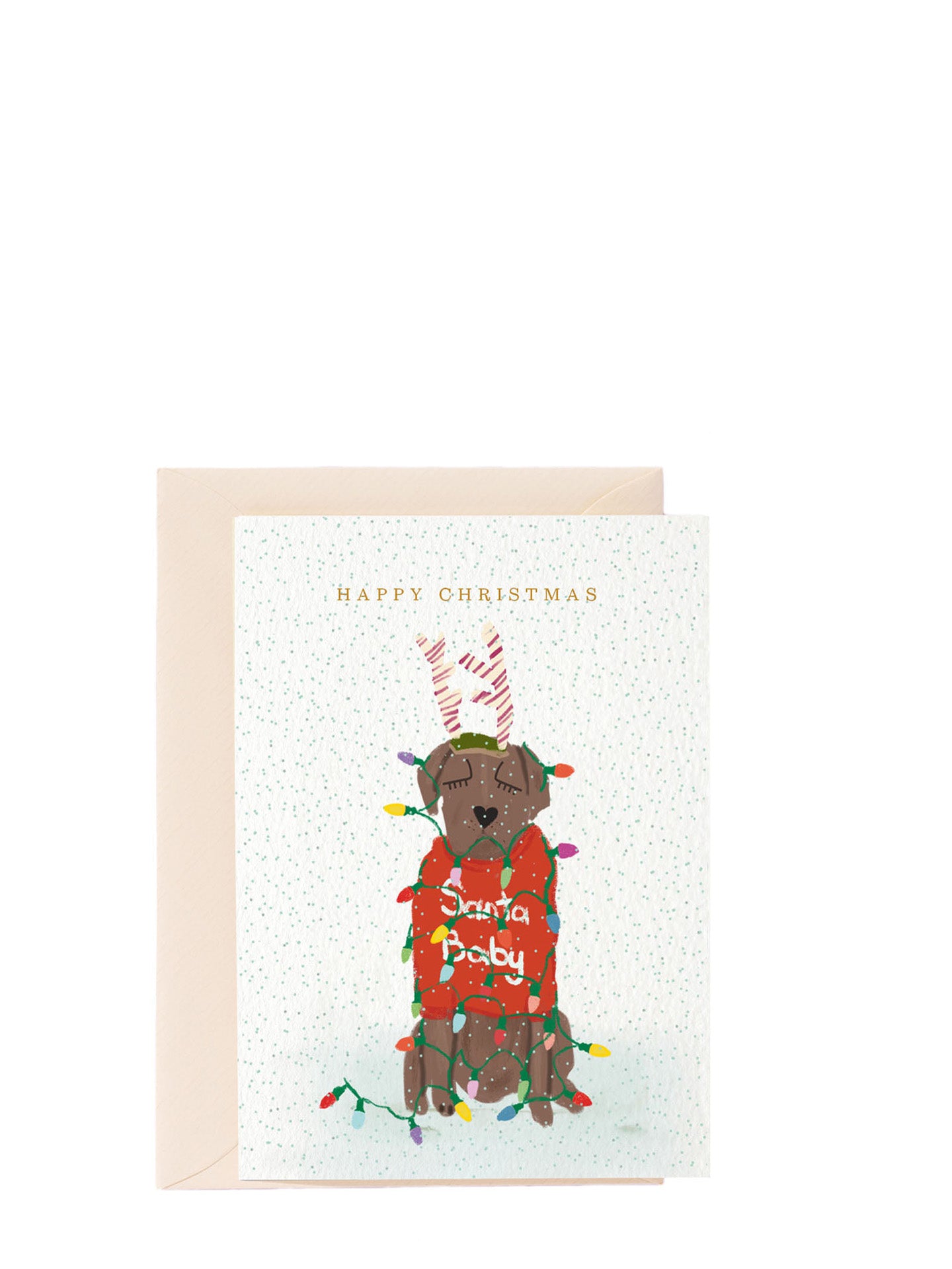 Santa Baby Labrador Christmas card