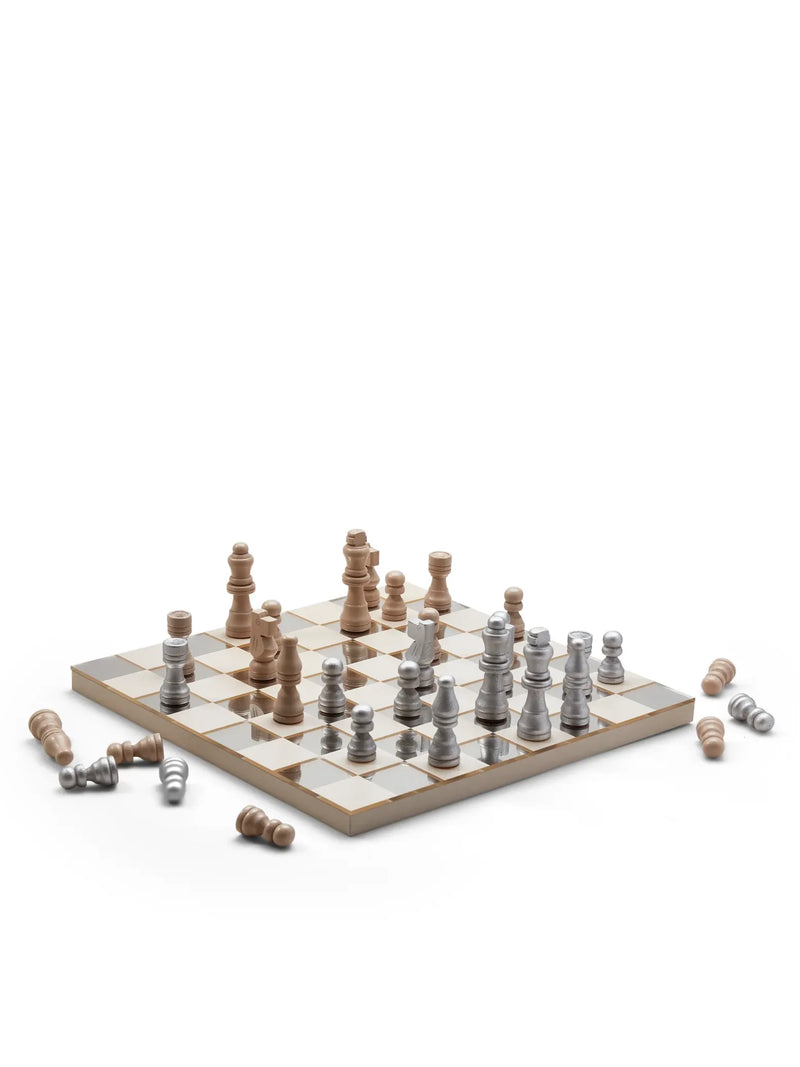 Art of Chess classic chess, mirror-beige