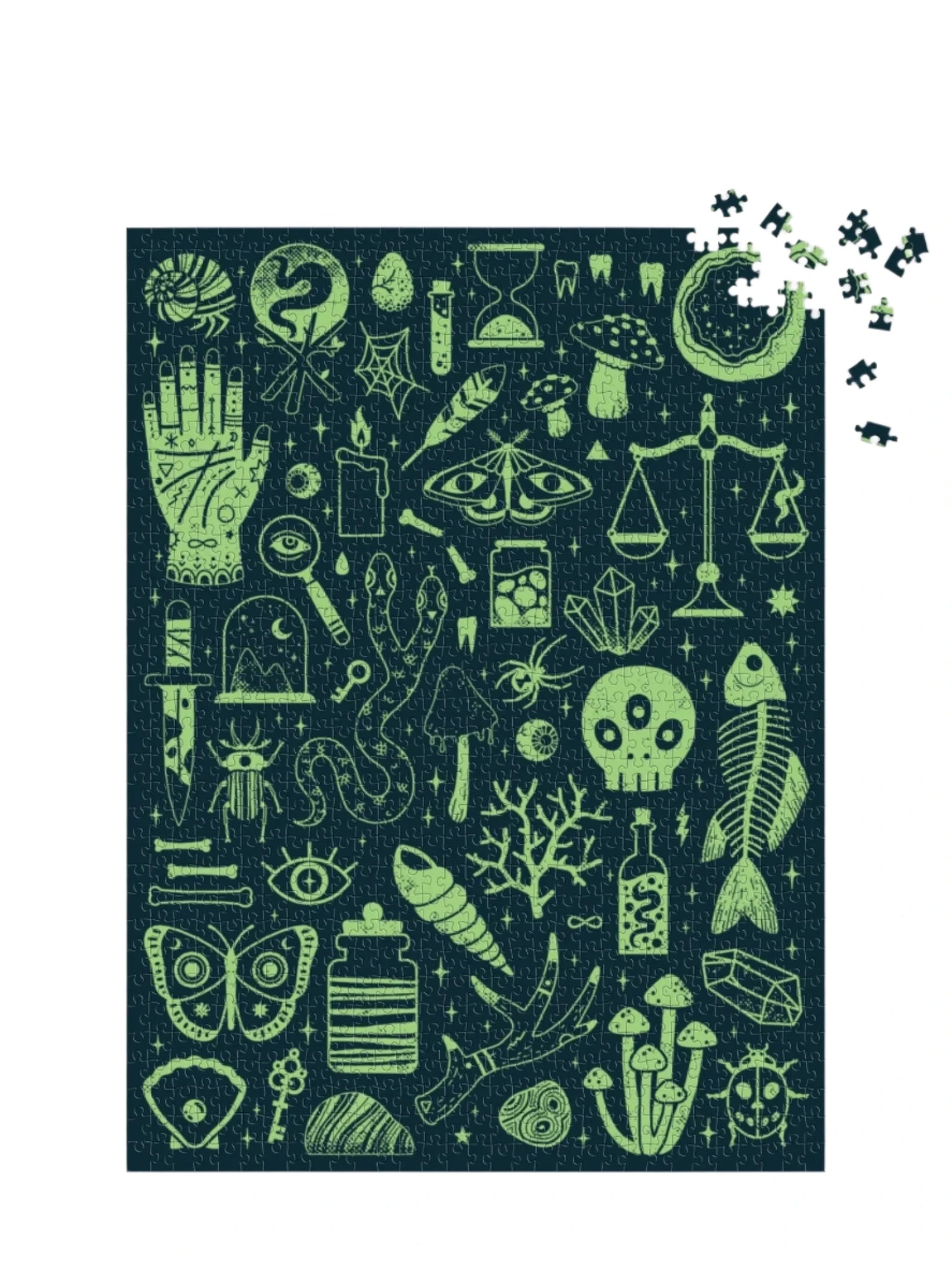 Occult & Curious Puzzle, glow in the dark (1000 pieces)