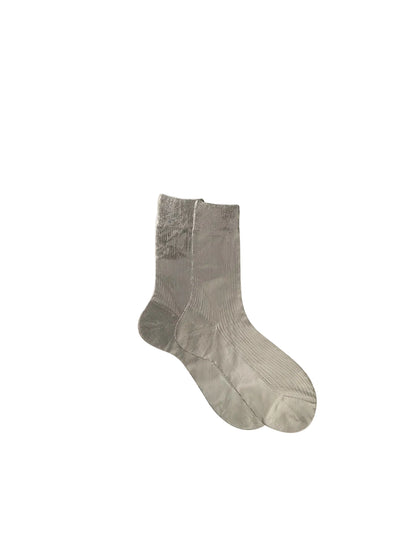 One ribbed laminated socks, grey