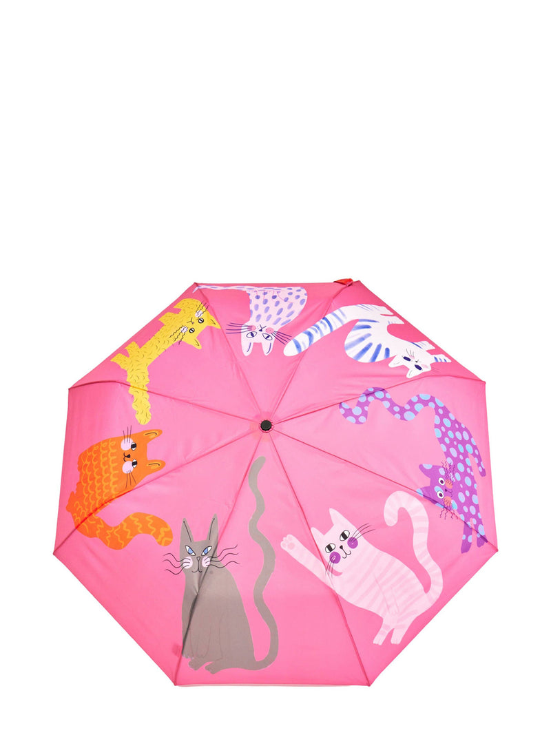 Duck Umbrella, fuchsia arty cats