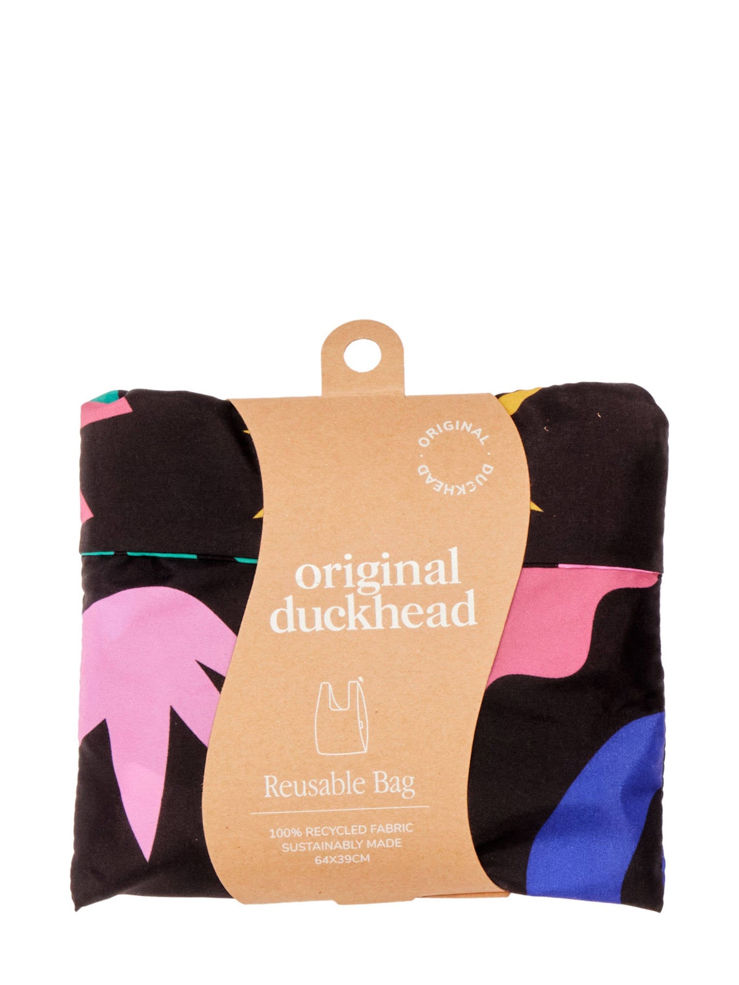 Palma print foldable light shopper, black-multi