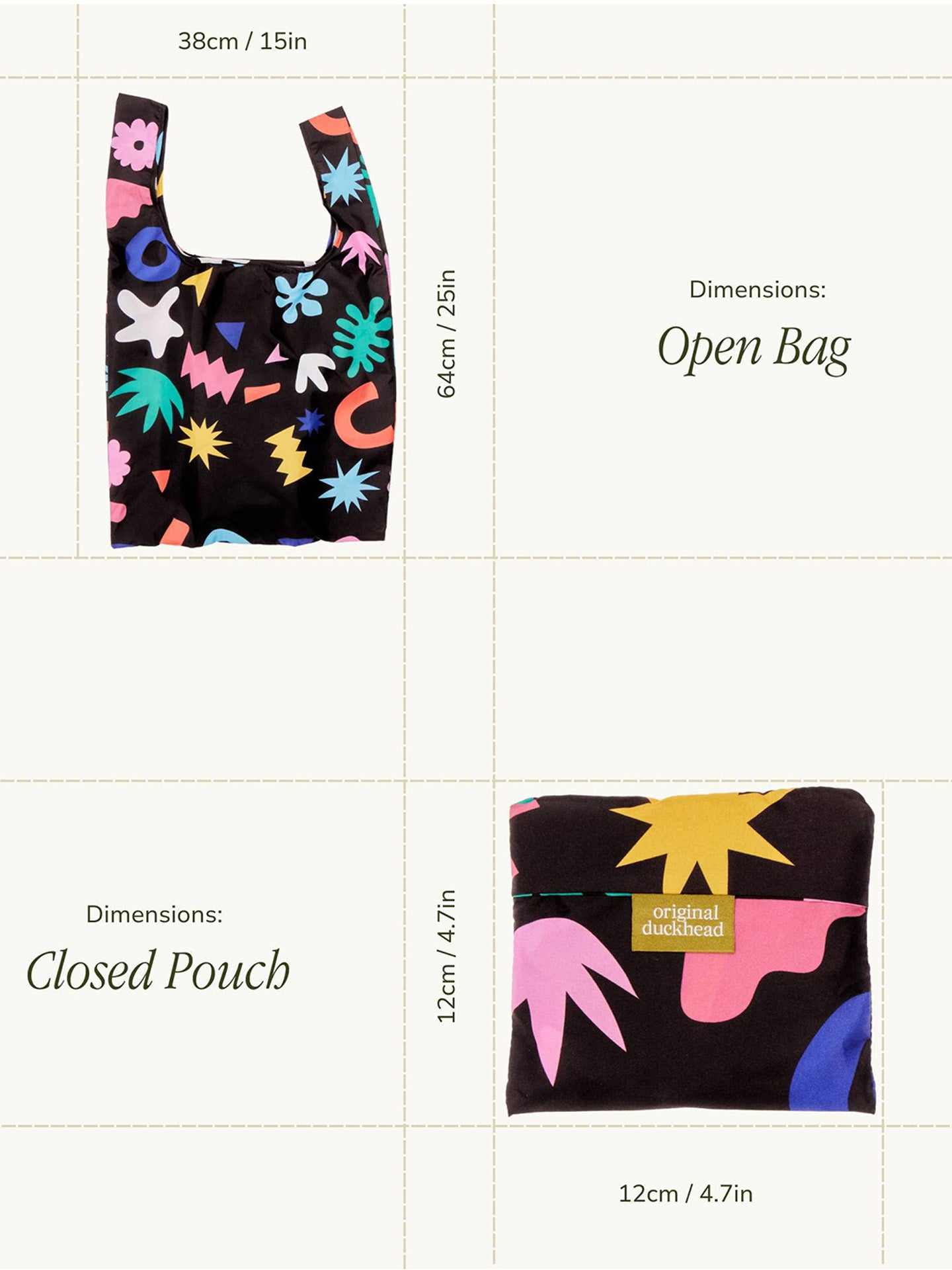 Palma print foldable light shopper, black-multi