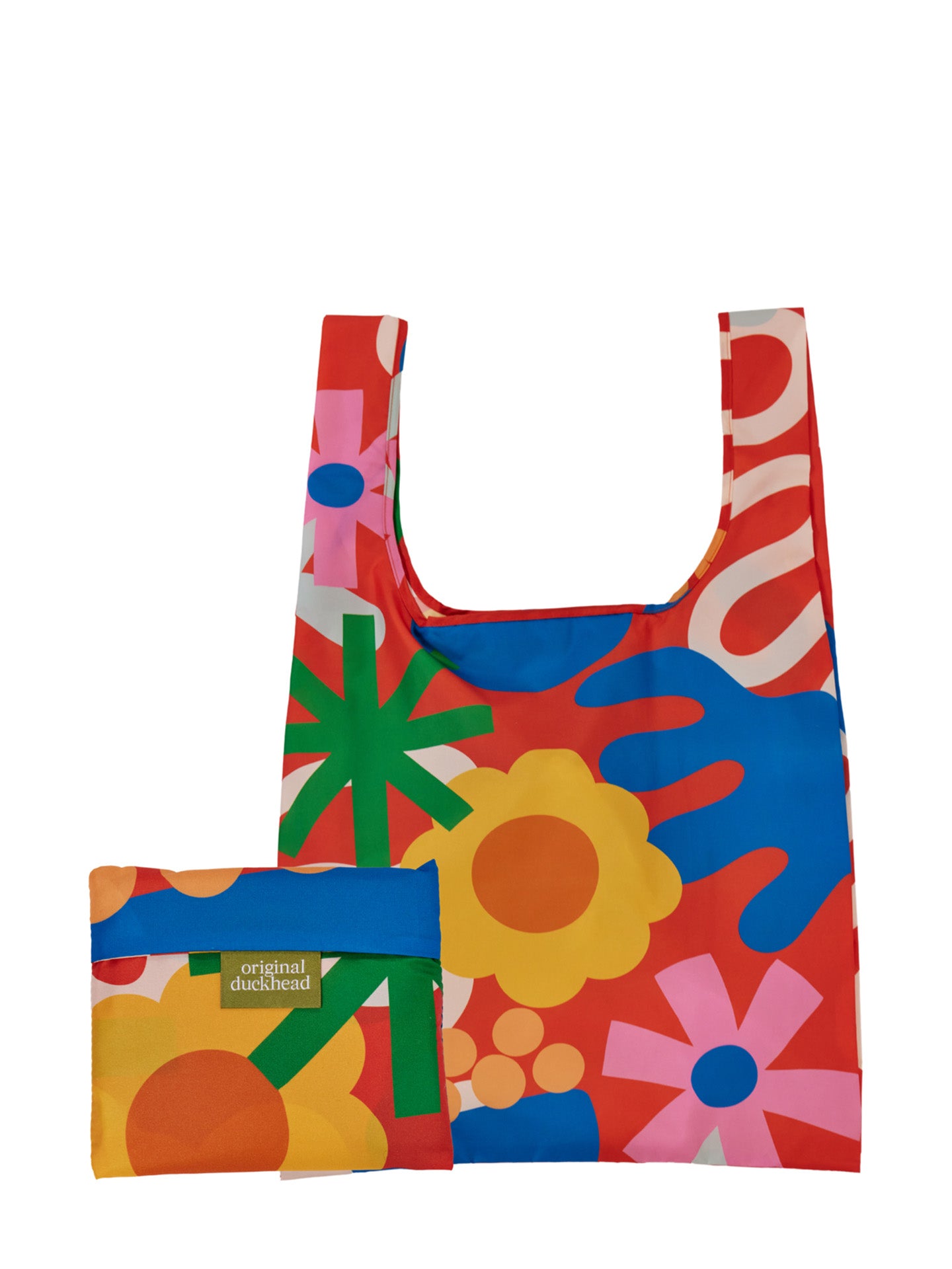 Salsa print foldable light shopper, multicoloured red