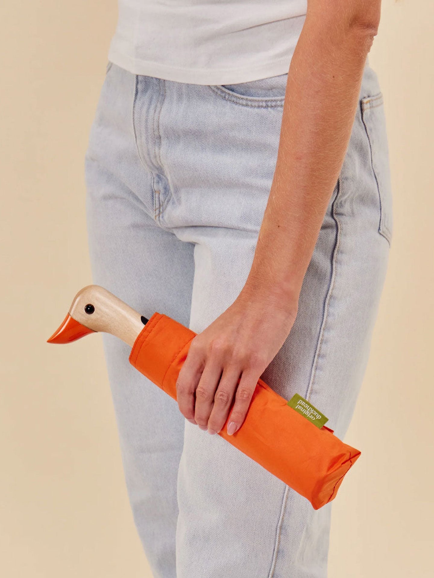 Duck umbrella, papaya orange