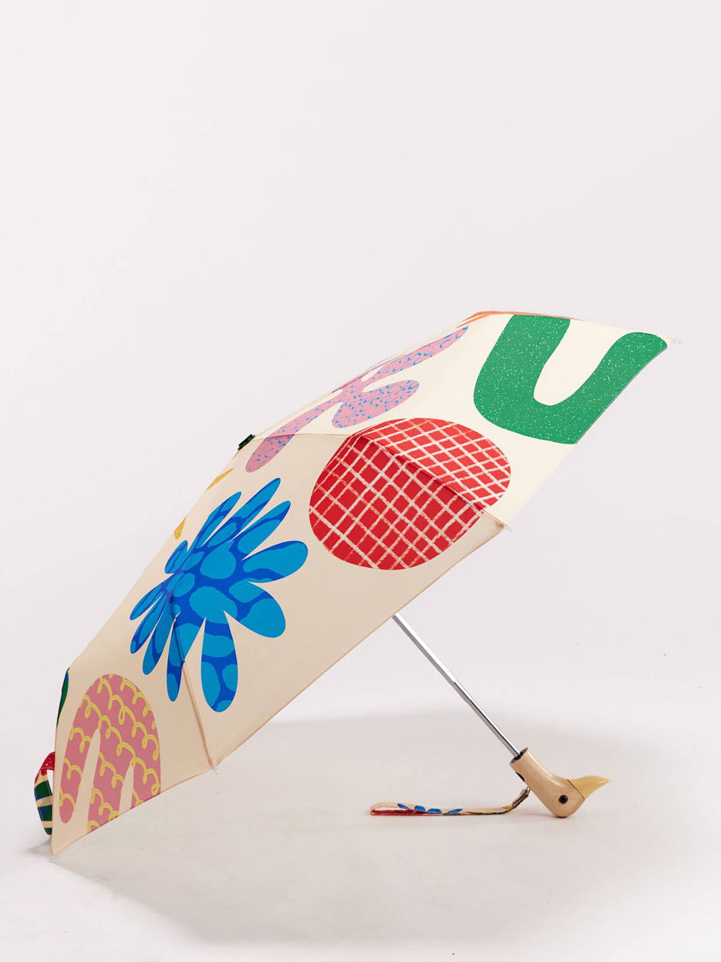 Deli print duck umbrella, multicoloured