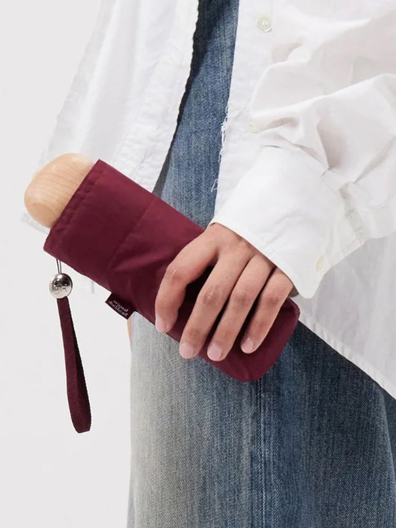 Mini compact umbrella, cherry red