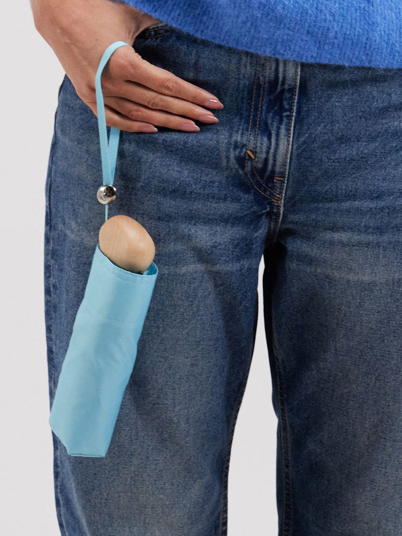 Mini compact umbrella, popsicle blue