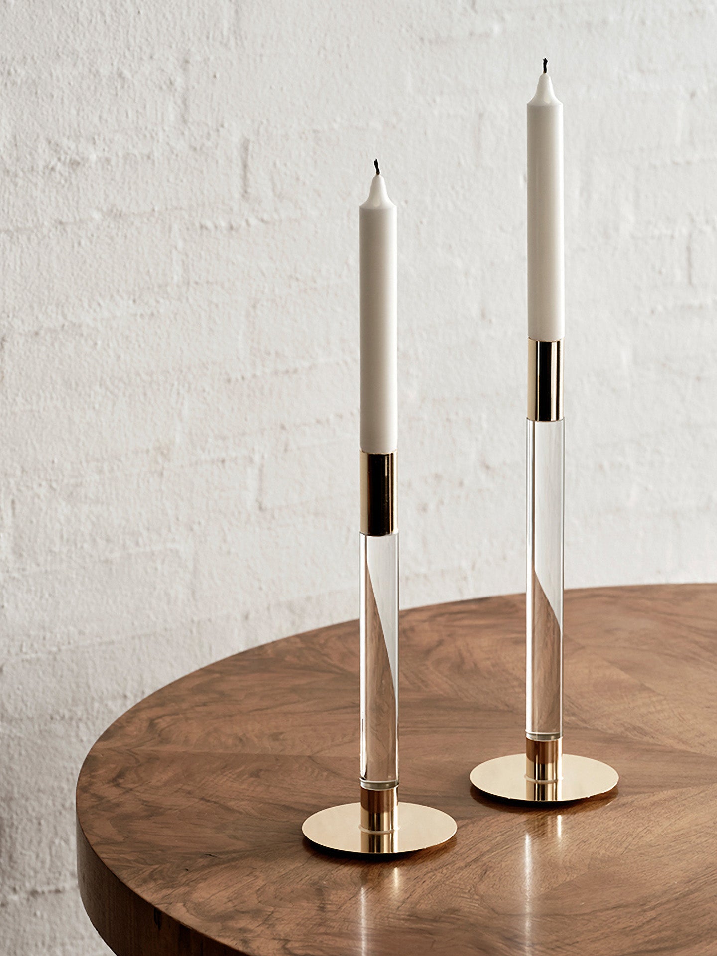 Lumiere gold candlestick, tall (32 cm)