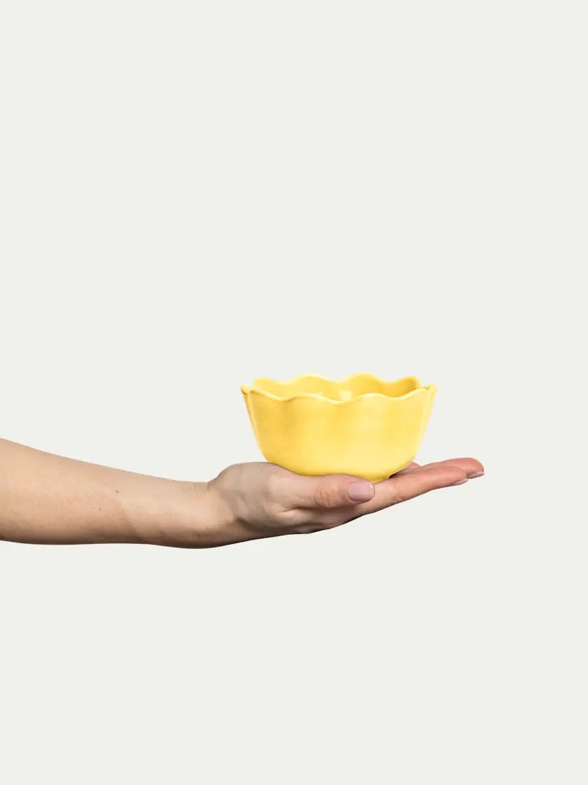 Oyster small bowl, yellow (13 cm)