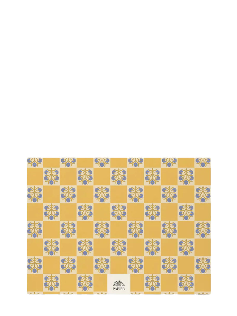 Floral checkerboard weekly planner