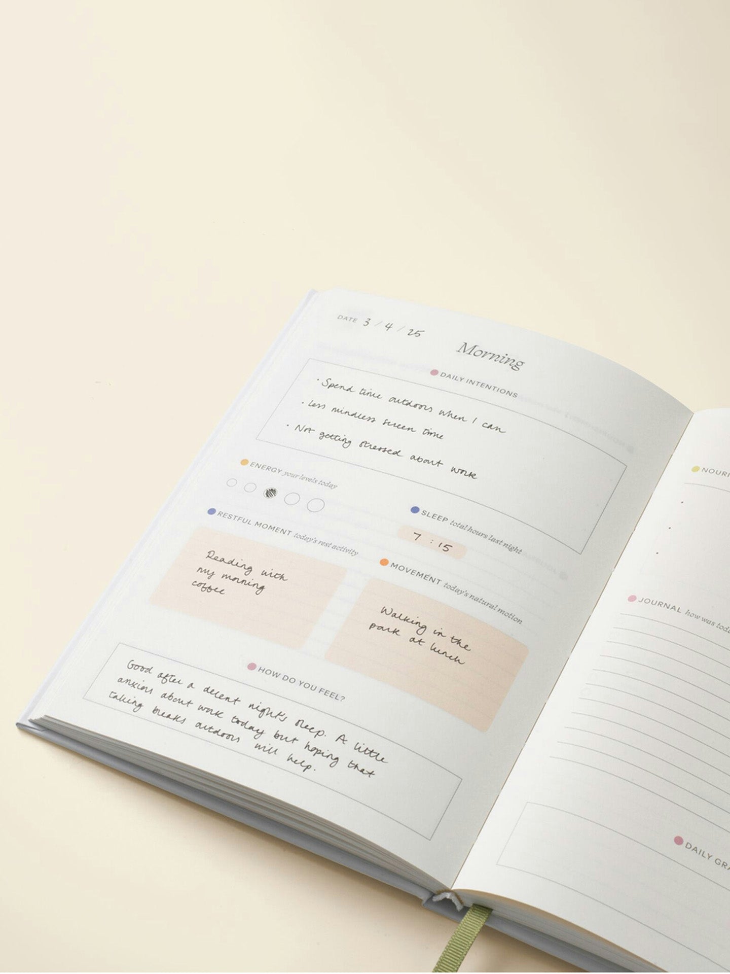 Tulip vase wellness journal