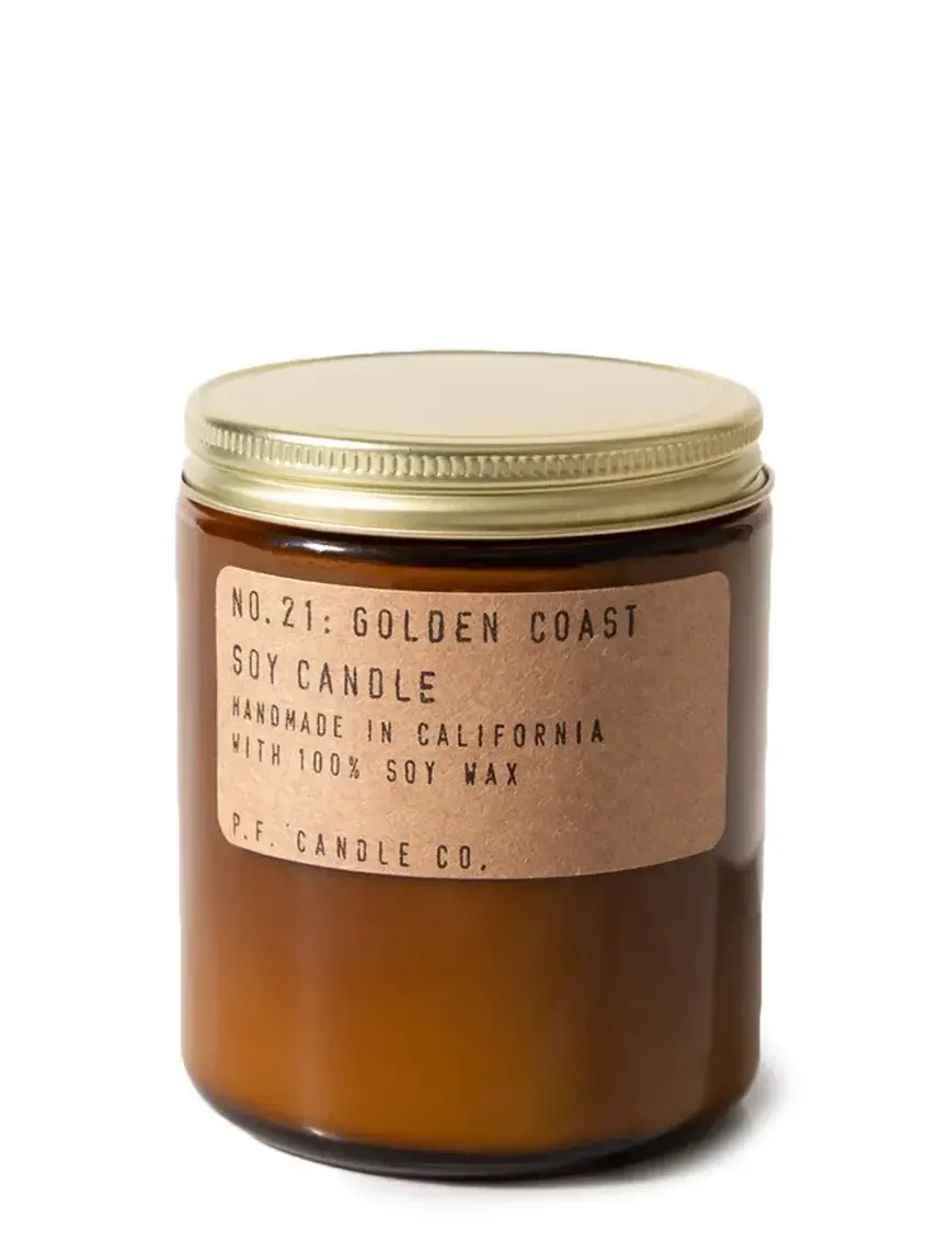 Golden Coast - scented soy candle, standard size