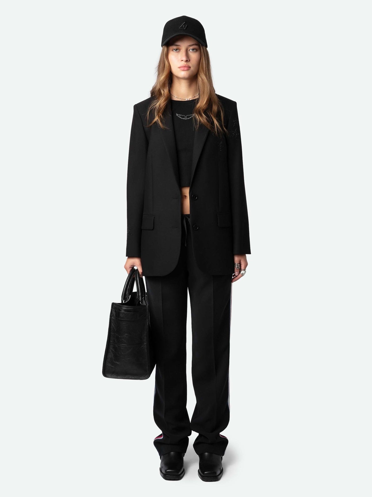 Pomy Crepe Pants, black