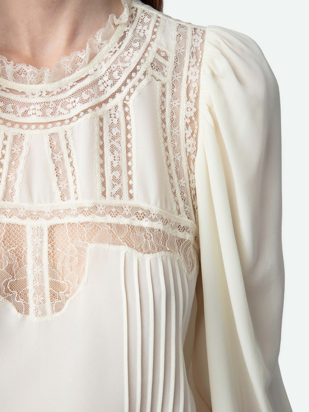 Thena Cdc Lace Shirt, ivory